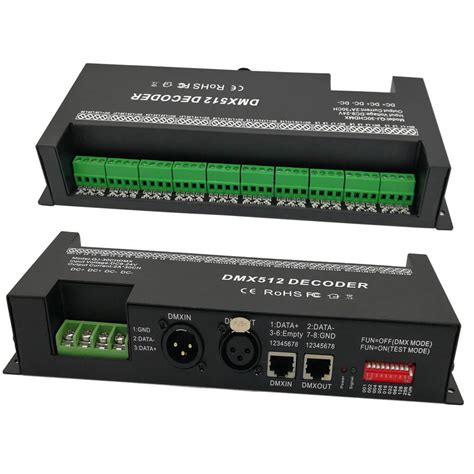 channel rgb dmx decoder led strip dmx controller  dmx dimmer pwm driver input dc