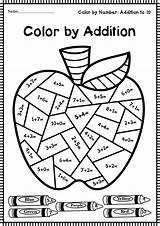 Worksheets Addition Grade Math School Color Printable Back Cute Two Kindergarten Activity Coloring Kids Pages English Teacherspayteachers sketch template