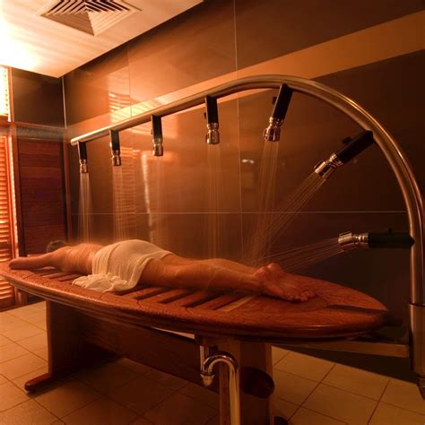 hydrowood  vichy shower system spa interior spa shower spa design