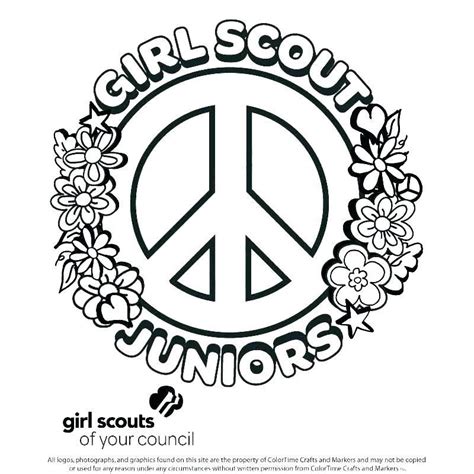 girl scouts logo coloring page girl scouts coloring page printable