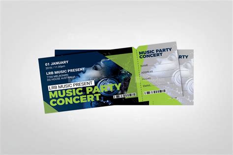 psd concert event ticket design graphic yard graphic templates store