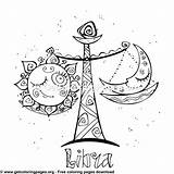 Libra Astrology sketch template