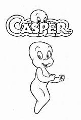 Casper Coloring Ghost Friendly Pages Printable Getcolorings Color sketch template