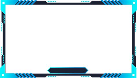 futuristic   overlay png  frosty blue color  gaming screen panel