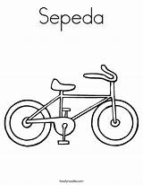 Sepeda Coloring Bike Noodle Built California Usa Twistynoodle sketch template