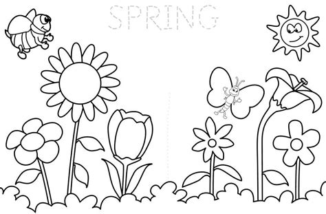 coloring pages kids springtime coloring sheets