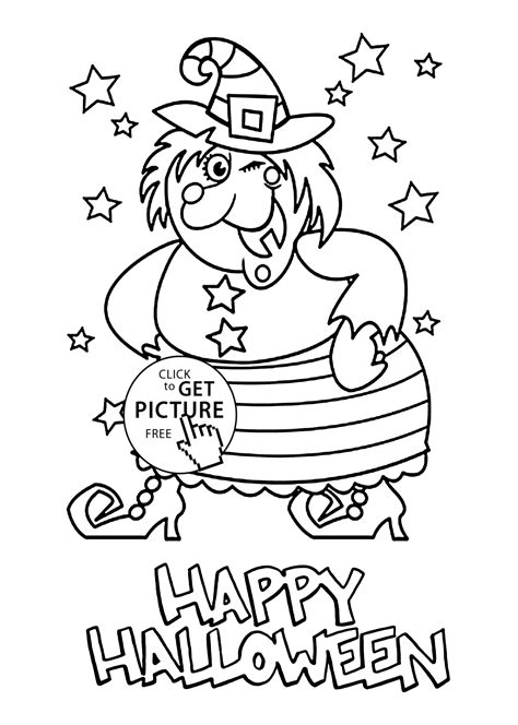halloween witch coloring page  kids printable  halloween