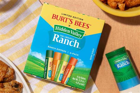 hidden valley  burts bees launch ranch flavored lip balms