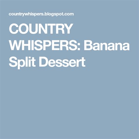 Banana Split Dessert Banana Split Dessert