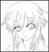 Gasai Yuno Coloring Pages Template Sketch sketch template