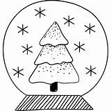 Snow Globe Coloring Pages Christmas Globes Icon Waterglobe Dome Snowstorm Popular sketch template