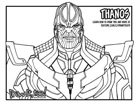 thanos marvel cinematic universe draw