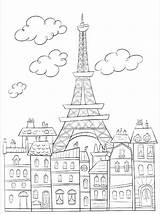 Tower Eiffel Coloring Pages Getdrawings sketch template
