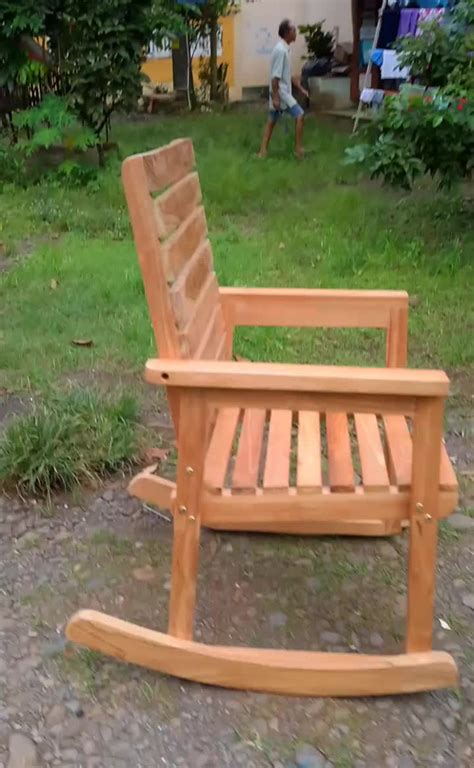 wooden teak rocking chair patio outdoor garden jepara indonesia furniture products