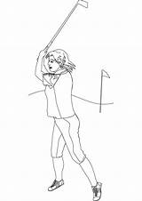 Golf Golfer Coloring Handout Man Below Please Print Click sketch template
