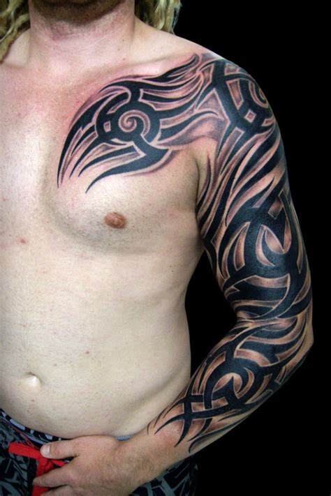 beautiful full sleeve tribal tattoos  tribal