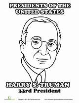 Truman Coloring Harry Education President sketch template