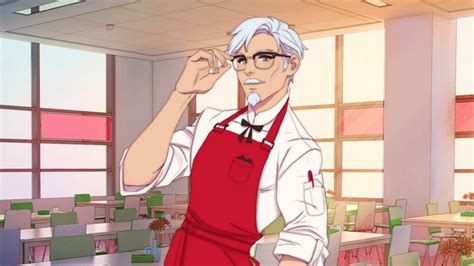 Smooch Colonel Sanders In This Official Kfc Dating Sim Ign