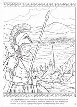Coloring Ancient Pages Sparta Warriors Greek Book Colouring Books History Choose Board Dover City sketch template
