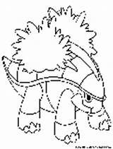 Grotle Pages Pokemon Coloring Grass sketch template