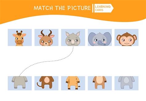 matching children educational game stock illustration  image