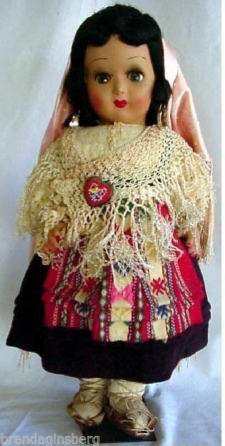 vintage  italian doll  national costume jewelry rare italian
