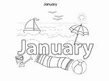 January Coloring Pages Print Getcolorings Color Getdrawings sketch template