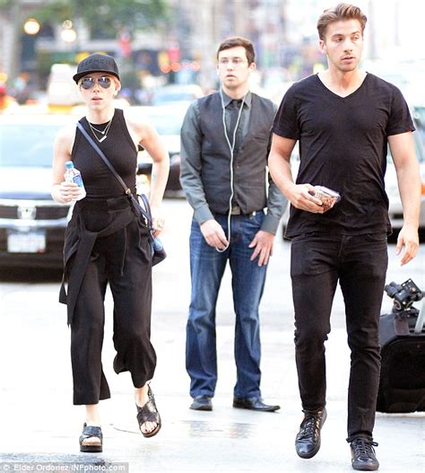 Scarlett Johansson And Her Twin Brother Hunter Wear Coordinating