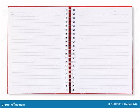open blank pages red note book stock image image