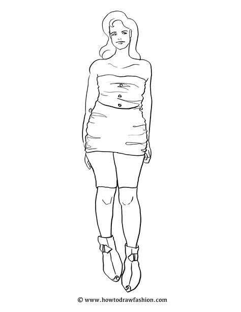 blank mannequin templates coloring pages