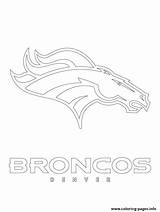 Coloring Logo Broncos Football Denver Pages Sport Printable Print Color Book sketch template
