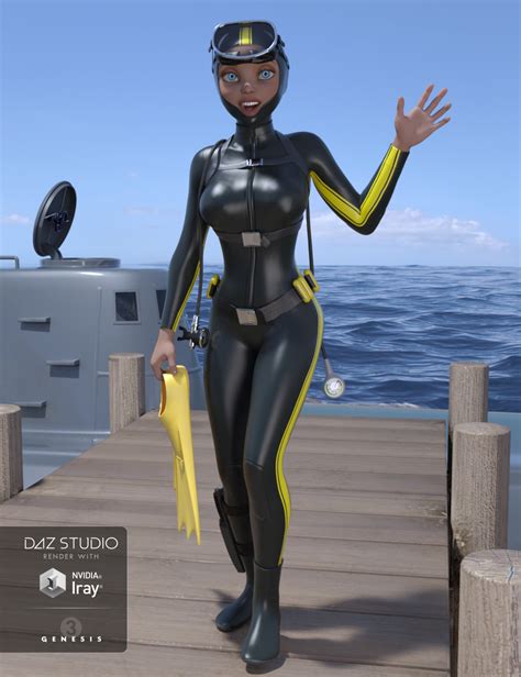 Scuba Diver For Genesis 3 Female S Daz 3d
