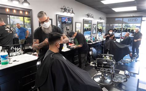 barbershop  laguna hills reopens  californias stay  home