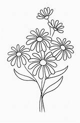 Daisy Flower Drawing Tumblr Coloring Easy Drawings Pages Flowers Daisies Tattoo Doodle Draw Embroidery Kids Pattern Yellow Line Simple Petal sketch template