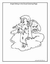 Coloring Bible Pages Christian Moses Clouds Sheets Testament Noah Jonah Fictional Angel Characters Old sketch template