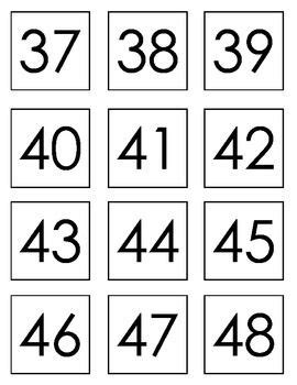 number cards numbers preschool math numbers preschool math math