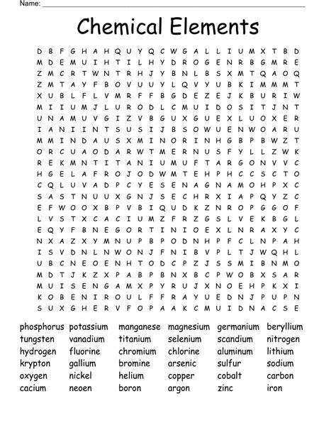 periodic table chemical formulas word search wordmint   porn