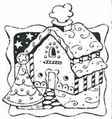 Coloring Gingerbread House Pages Christmas Printable Print Kids Color Colouring Drawing Man Clipart Children Eve Houses Holidays Adult Boys Xmas sketch template