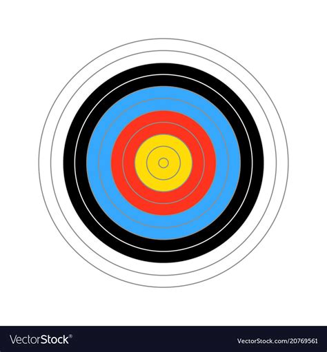 colorful score target  shooting practice vector image