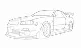 Nissan Skyline Gtr Coloring Pages Drawing Draw Car Sketch Gt Drawings Jdm Coloriage Cars R34 Google R32 Lovely Getdrawings Sketches sketch template