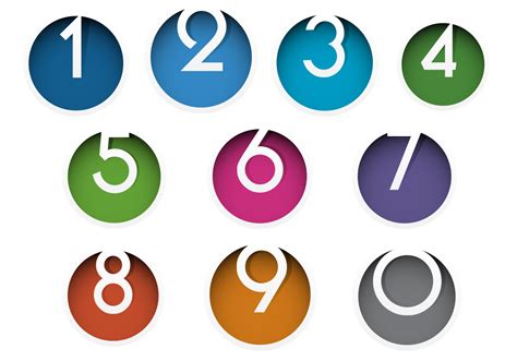 colorful number icon vector pack  vector art  vecteezy