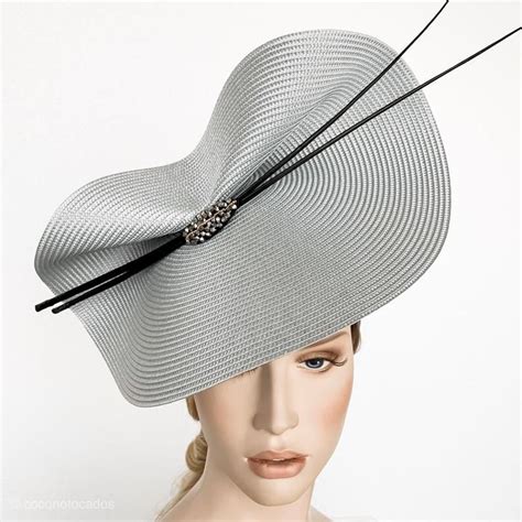 grey fascinator silver fascinate hat feathers fascinator etsy grey