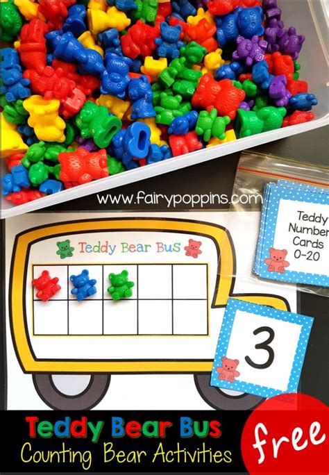 rainbow counting bear activities kindred inspiration