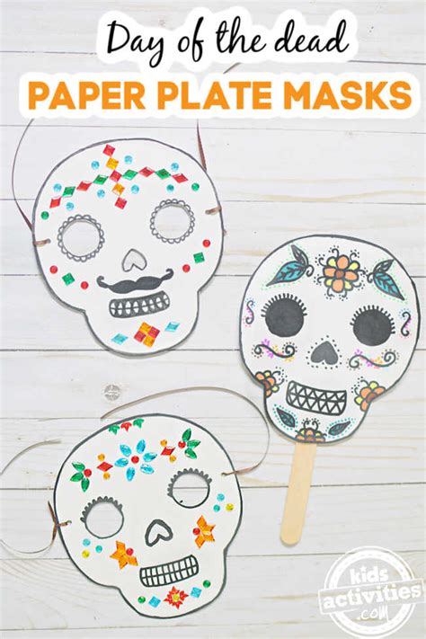 beautiful day   dead mask craft  printable template