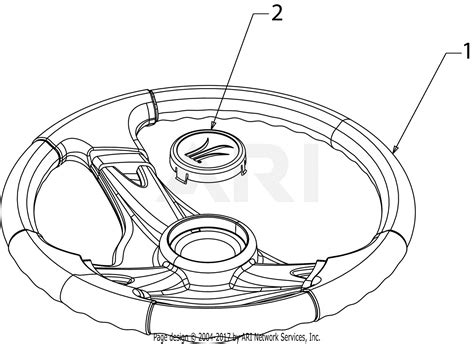 mtd ajc  parts diagram  steering wheel