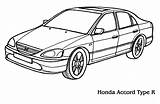 Honda Coloring Pages Jdm Car Cars Accord Template sketch template