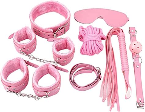 Lonsbo 7pcs Set Adult Handcuffs Fantasy Sex Toys Cosplay Bandage Fetish
