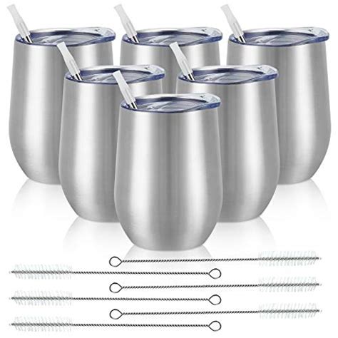 6 pack stainless steel wine tumblers 12oz insulated wine tumbler