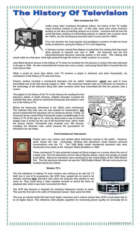 history  tv worksheet  esl printable worksheets