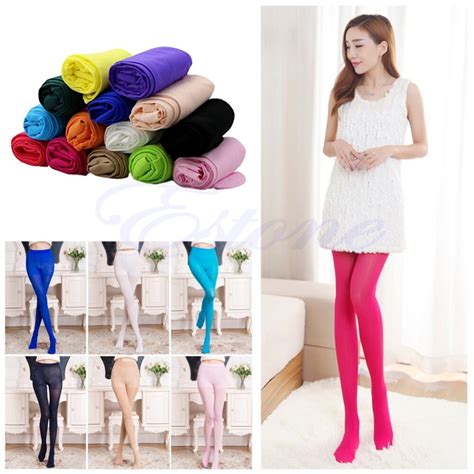 1 pc fashion opaque footed tights slim elastic sexy women s pantyhose